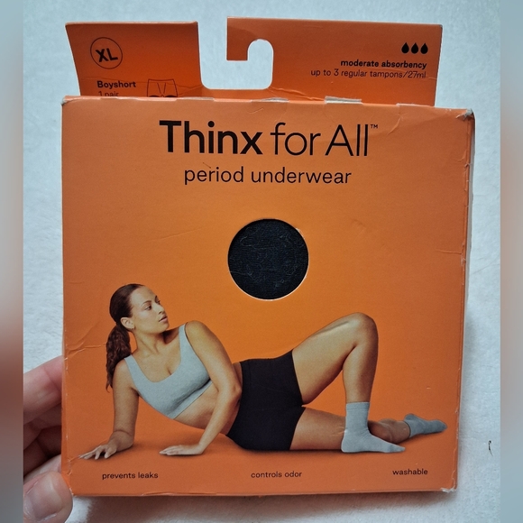 Thinx Other - Thinx Boyshort for All Black Period Underwear XL $43
